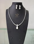 Clear Luster Necklace and Earrings Set