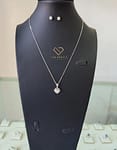 Dazzling Eclipse Moissanite S925 Necklace and Earrings