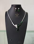 Starlight Emerald Serenity Necklace and Earrings Set