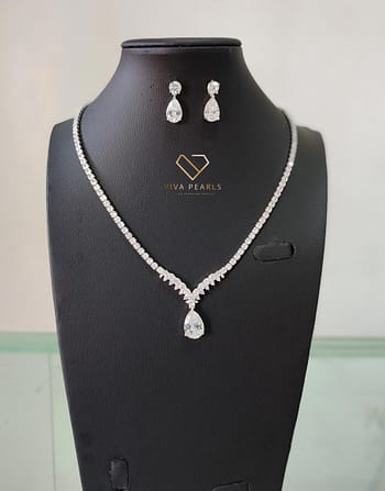 Celestial Clear Glow Necklace and Earring Set